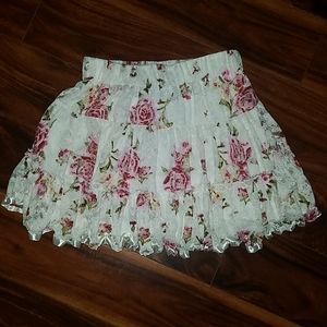 Wet Seal floral lace skirt